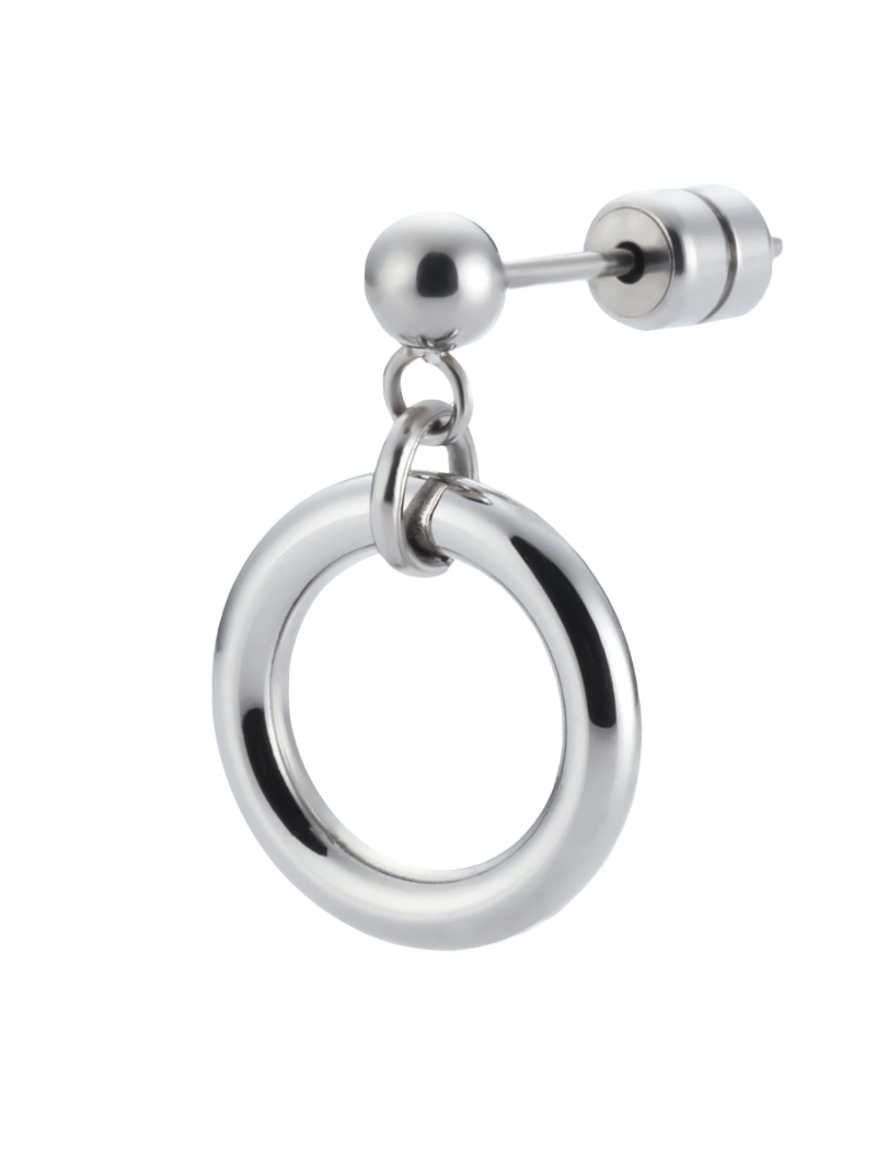 LION HEART LH-1リングチャームドロップピアス/サージカルステンレス(金属アレルギー対応) ライオンハート アクセサリー・腕時計 ピアス シルバー【送料無料】