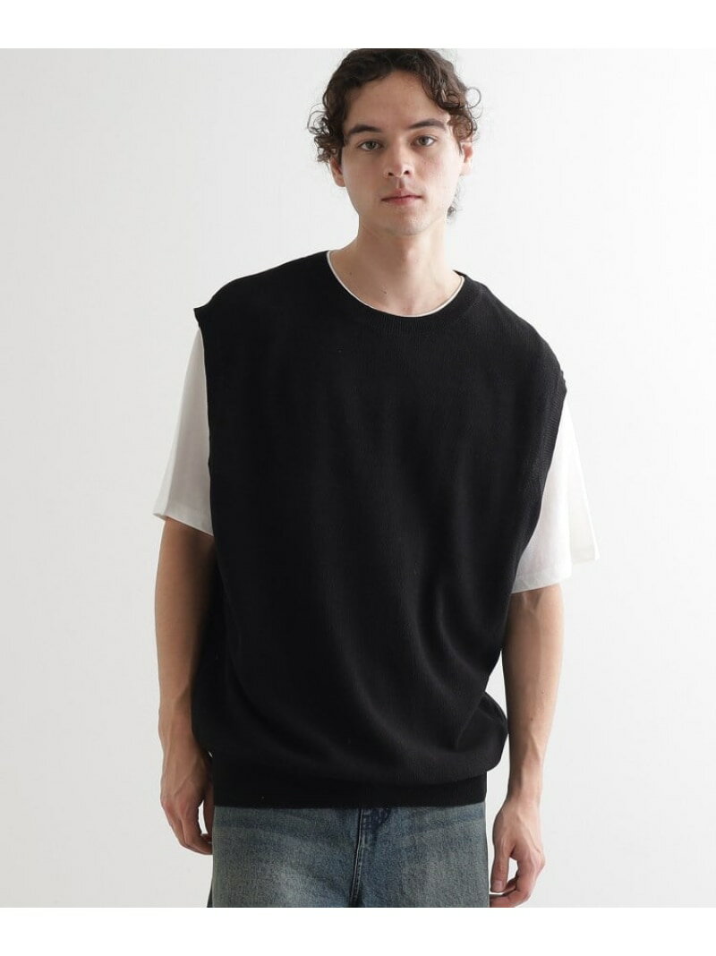 【SALE/70%OFF】tk.TAKEO KIKUCHI 【セットアイテム】ニットベストアンサンブル ティーケータケオキクチ トップス ニット ブルー ブラッ...