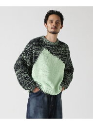 GARDEN TOKYO YOKE/ヨーク/Intarsia Crewneck Sweater ガーデン トップス ニット グリーン ブラック イエロー ブルー【送料無料】