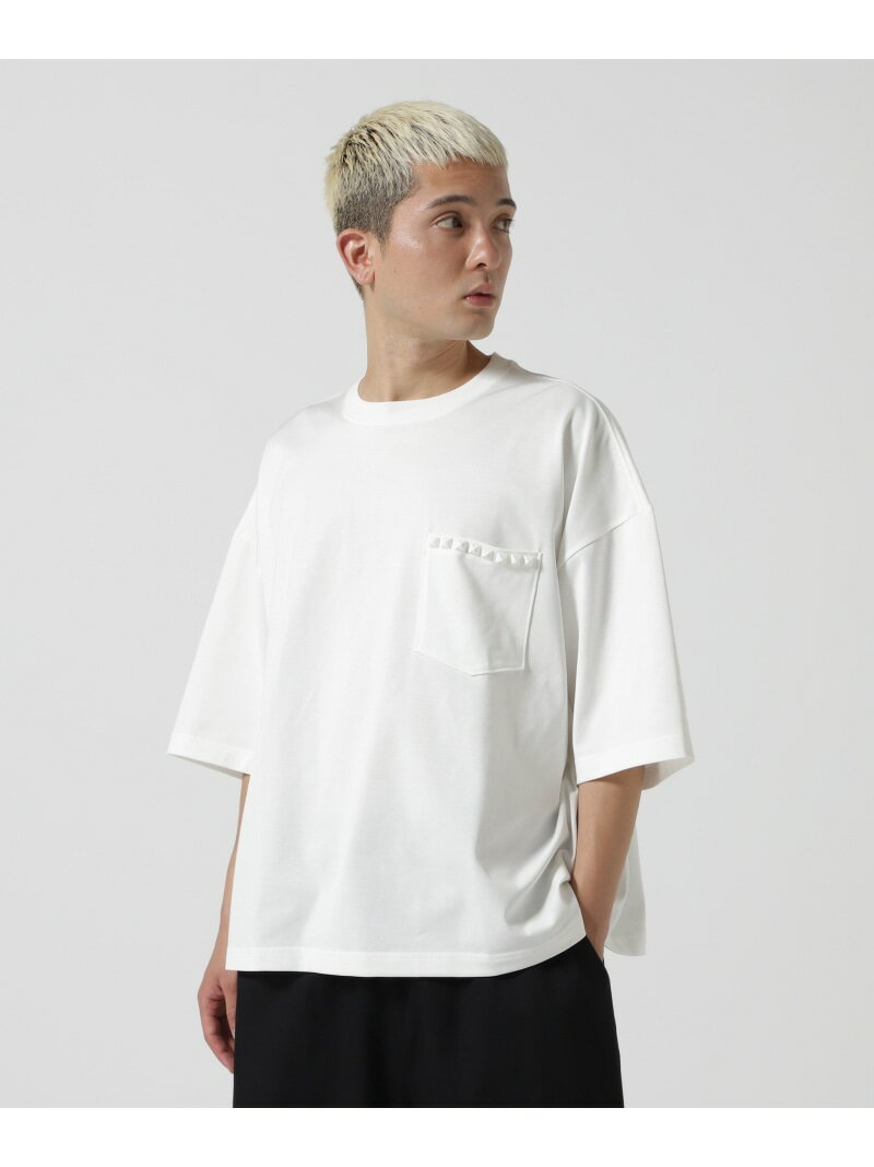 B'2nd DISCOVERED(ǥС) WIDE STUDS POCKET TEE ӡ ȥåץ åȥT ۥ磻 ֥å̵