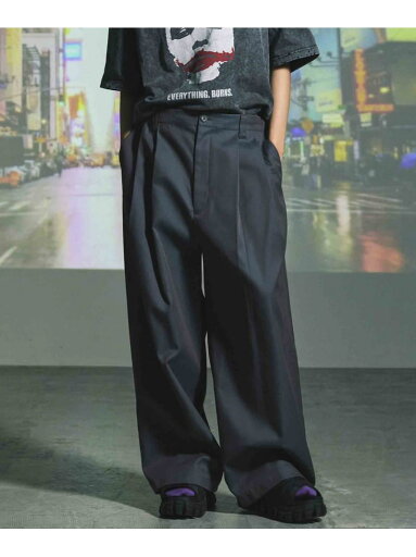 MAISON SPECIAL 120/2/2 Suvin Cotton Gabardine Prime-Wide Two Tuck Pants メゾンスペシャル パンツ スラックス・ドレスパンツ ブラック グレー【送料無料】 MAISON SPECIAL 120/2/2 Suvin Cotton Gabardine Prime-Wide Two Tuck Pants メゾンスペシャル パンツ スラックス・ドレスパンツ ブラック グレー【送料無料】