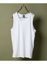 NUMBER (N)INE HIGH GAUGE COTTON TANK TOP ナンバーナイン トップス ノースリーブ タンクトップ ホワイト ブラック【送料無料】