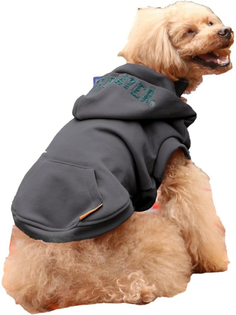 KRIFF MAYER (U)裏起毛 DOG フード ロゴ パーカー クリフメイヤー ペット用品 ペットウェア・ペット服 ネイビー オレンジ ベージュ グレー カーキグリーン ピンク