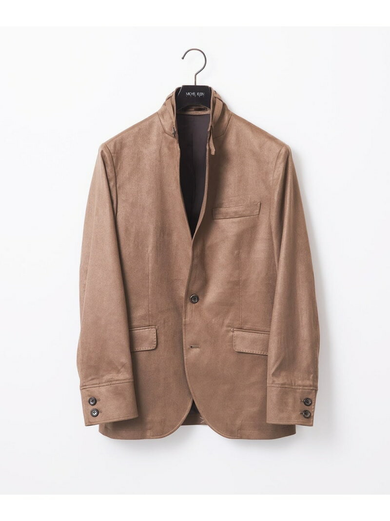 MICHEL KLEIN HOMME スエードコンバーチブルジャケット ミッシェルクランオム スーツ・フォーマル スーツジャケット ベージュ ネイビー【送料無料】