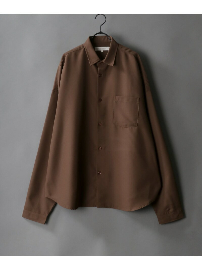 【SALE/10%OFF】SITRY シャツ メンズ 長袖 別注 ビックシルエット ドレープツイル レギュラー シトリー トップス シャツ・ブラウス ブラック ...