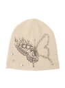 【SALE/70%OFF】Candy Stripper FIRE BUTTERFLY BEANIE キャンディストリッパー 帽子 ニット帽・ビーニー ホワイト ...