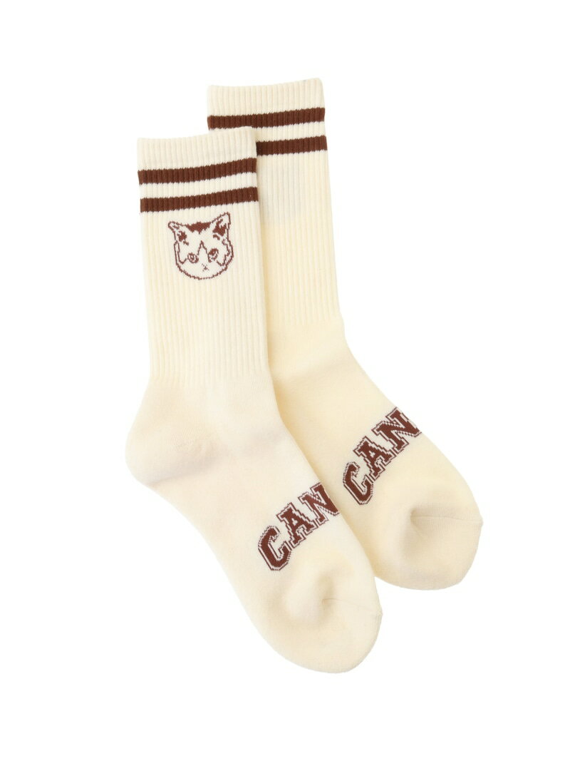Candy Stripper LAZY CAT RIB SOCKS キャンディストリッパー 靴下・レッグウェア 靴下 ブラック ベージュ ホワイト