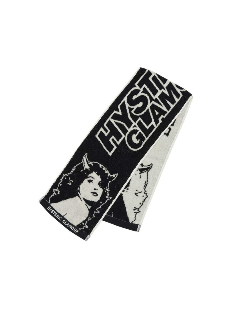 HYSTERIC GLAMOUR 2TONE DEVIL WOMAN スポーツタオル ヒステリックグラマー ファッション雑貨 ハンカチ・ハンドタオル レッド ブラック【送料無料】