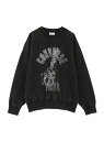 CONVERSE TOKYO PIGMENT DYE GUITAR LOGO SWEAT コンバーストウキョウ トップス スウェット・トレーナー ブラック ホワイト ブルー【送料無料】