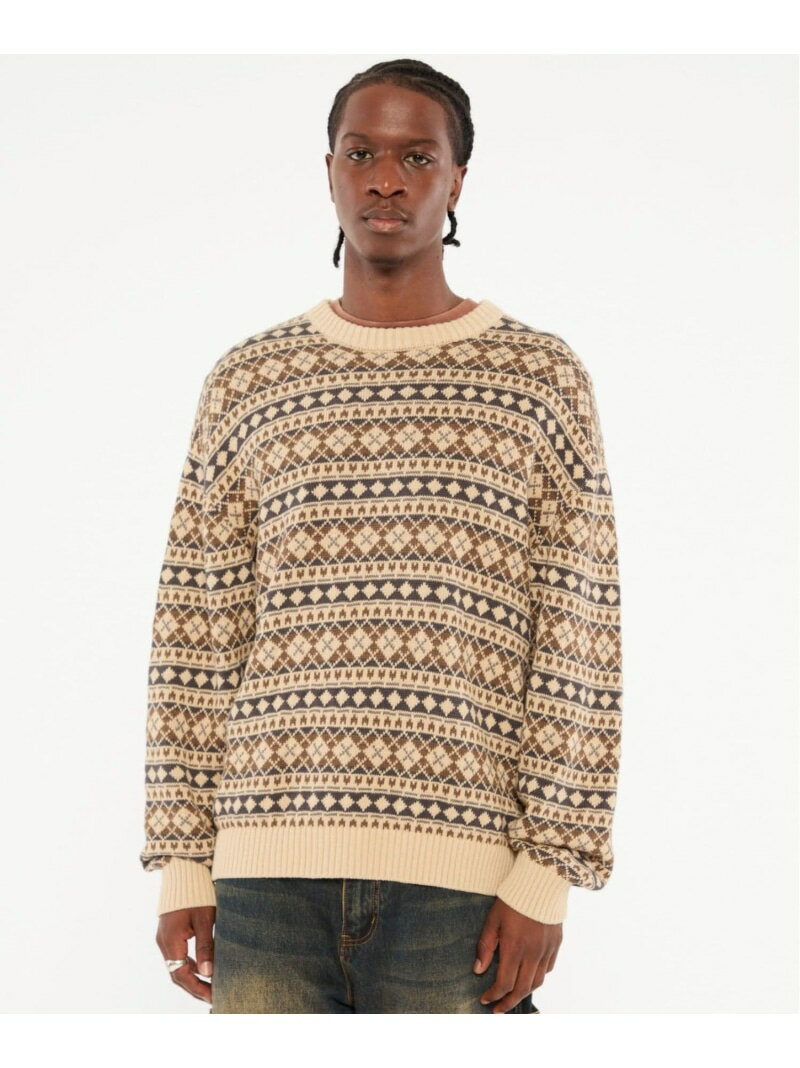 【SALE／56%OFF】GUESS Originals GUESS Originals ニット セーター(M)Fairisle Sweater ゲス トップス ニット ブラウン【RBA_E】【送料無料】