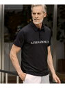 【SALE/70%OFF】LUXEAKMPLUS (M)LUXEAKMPLUS/LAH-22001 ゴルフ フロントロゴ半袖ポロシャツ シフォン トップス ポロシャツ ブラック ホワイト【RBA_E】