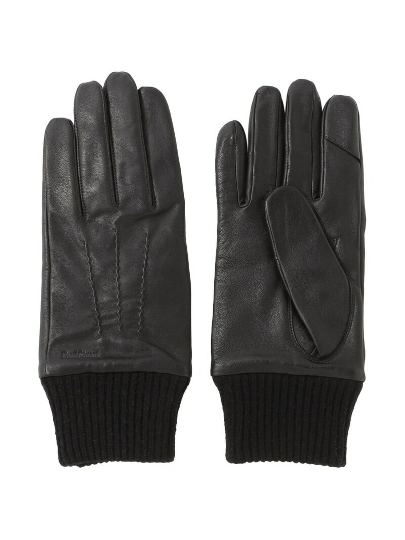 Paul Stuart 【WEB限定】レザーニットコンビグローブ ポール・スチュアート ファッション雑貨 手袋 ブ..