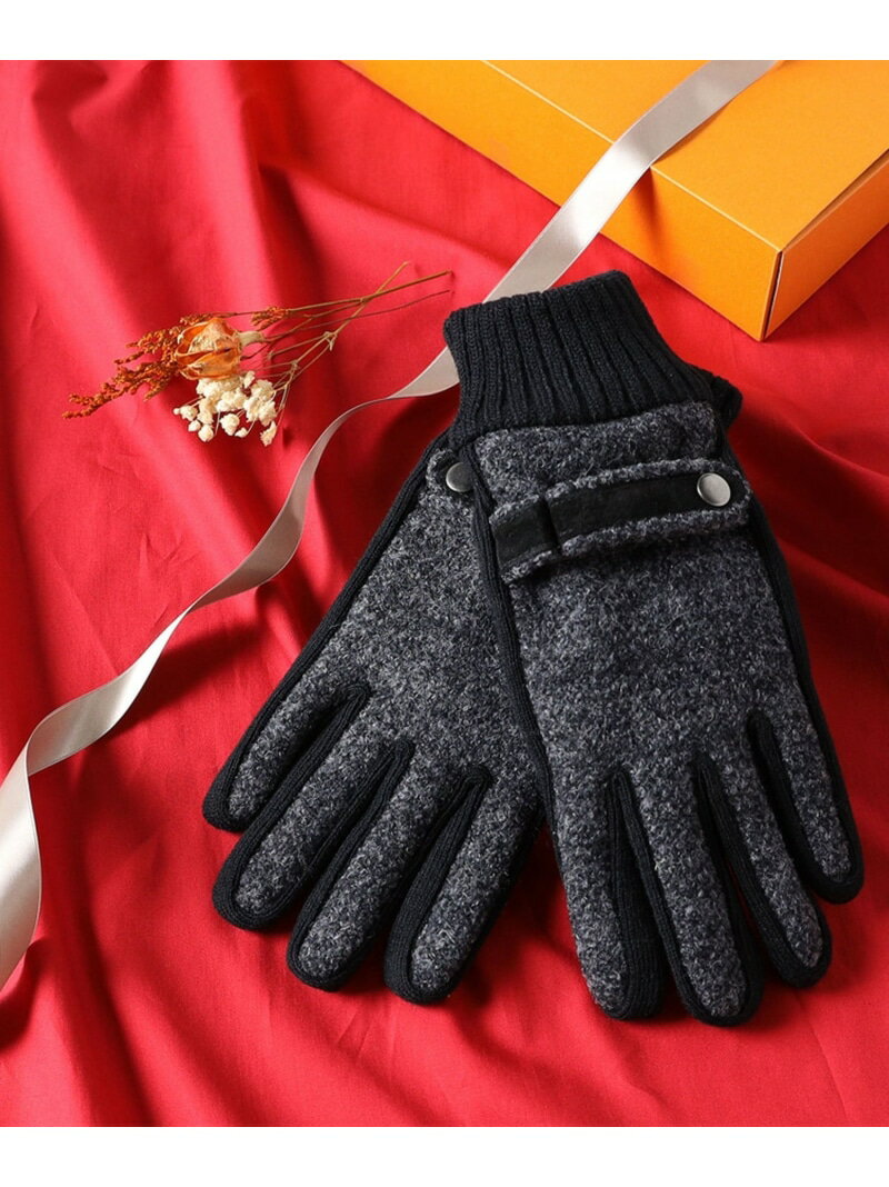 BEAMS HEART MEN 【スマホ対応・ギフト】ブークレ グローブ ビームス ハート ファッション雑貨 手袋 グレー ブラウン【送料無料】