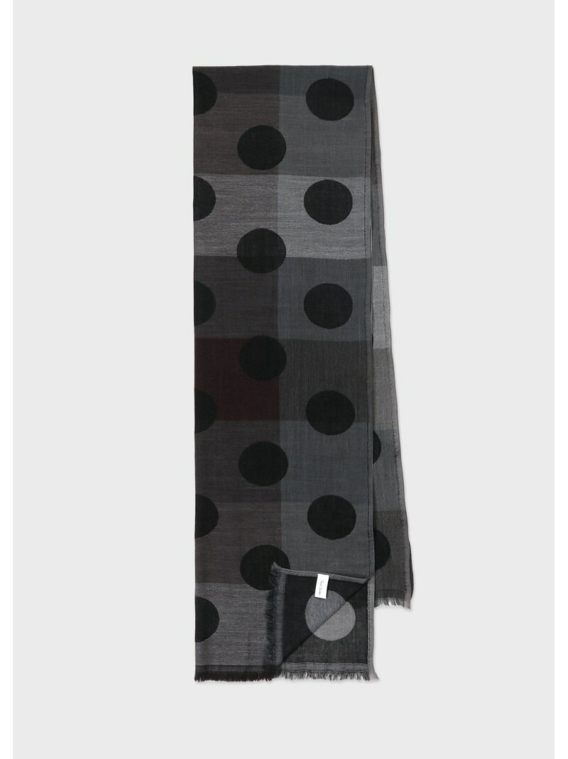 Paul Smith コントラストチェック&ドット ストール ポール・スミス ファッション雑貨 マフラー・ストー..
