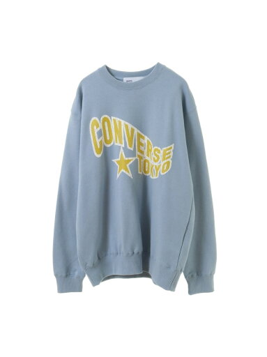 CONVERSE TOKYO 【限定展開】FLAG LOGO PRINT SWEAT コンバーストウキョウ トップス スウェット・トレーナー ブルー グレー ブラック【送料無料】 CONVERSE TOKYO 【限定展開】FLAG LOGO PRINT SWEAT コンバーストウキョウ トップス スウェット・トレーナー ブルー グレー ブラック【送料無料】