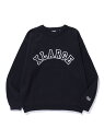 XLARGE ARCH LOGO CREWNECK KNIT XLARGE エクストララージ トップス ニット カーキグリーン ブラウン ブラック【先行予約】*【送料無料】