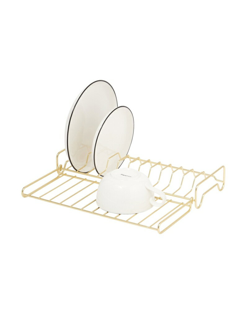 【SALE／20%OFF】Francfranc 2WAY ワイヤーディッシュラック フランフラン 食器・調理器具・キッチン用品 その他の食器・調理器具・キッチン用品 ゴールド【RBA_E】のサムネイル