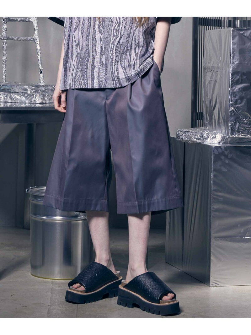 MAISON SPECIAL 120/2/2 Suvin Cotton Gabardine Prime-Wide Shorts メゾンスペシャル パンツ その他のパンツ ブラック グレー【送料無料】