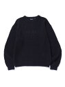 XLARGE DEFORMED CABLE CREWNECK KNIT XLARGE エクストララージ トップス ニット ブルー ブラック【先行予約】*【送料無料】