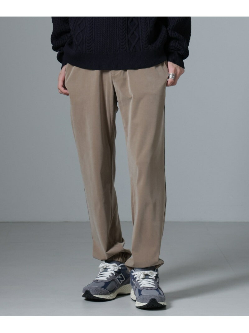 【SALE／50%OFF】NANO universe ヌバックライクスムースジョガーパンツ ナノユニバース パンツ その他のパンツ ブラウン グレー【RBA_E】【送料無料】