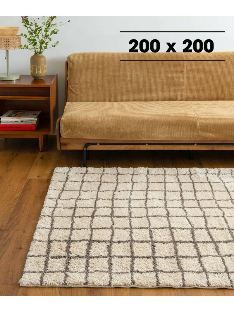 JOURNAL STANDARD FURNITURE GRID RUG 200x200 グリッド ラグ ジャーナルスタンダードファニチャー インテリア・生活雑貨 カーペット・ラグ・マット ブラウン【送料無料】