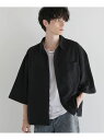 ASTRONOMY サマーフェイクスエードショート丈半袖シャツ カジュアル トップス シャツ・ブラウス グレー ブラック ホワイト ブルー【送料無料】
