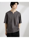 【SALE/30%OFF】NANO universe クールマックスリネン プルオーバーシャツ ナノユニバース トップス シャツ・ブラウス グレー ホワイト ネイビー【RBA_E】【送料無料】(4)