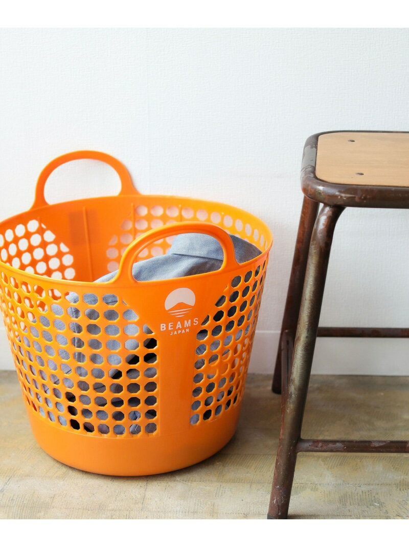 BEAMS JAPAN ISETO * BEAMS JAPAN / 別注 ランドリー バスケット ビームス ジャパン ファッション雑貨 その他のファッション雑貨 オレンジ ネイビーのサムネイル