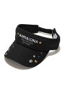 MARK & LONA ML Stone Crown Sun Visor | MEN and WOMEN マークアンドロナ 帽子 サンバイザー ホワイト ブラッ...