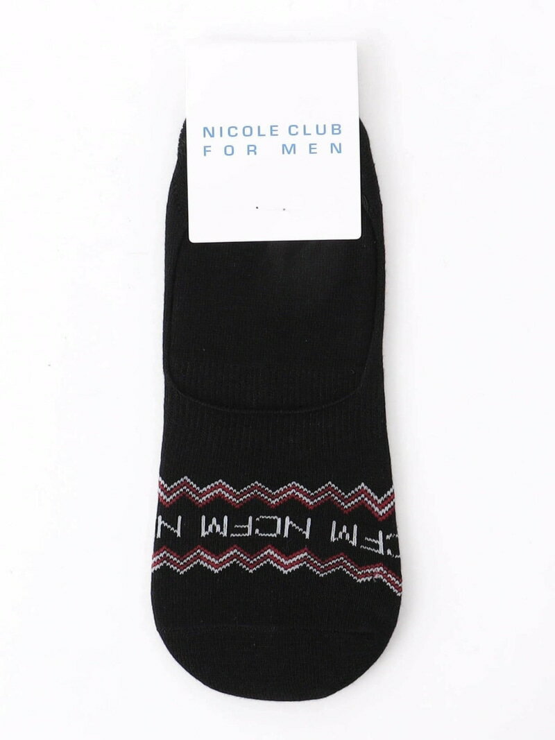 NICOLE CLUB FOR MEN ロゴ*ラインシューズインソックス ニコル 靴下・レッグウェア その他の靴下・レッグウェア ブラック ホワイト ネイビー