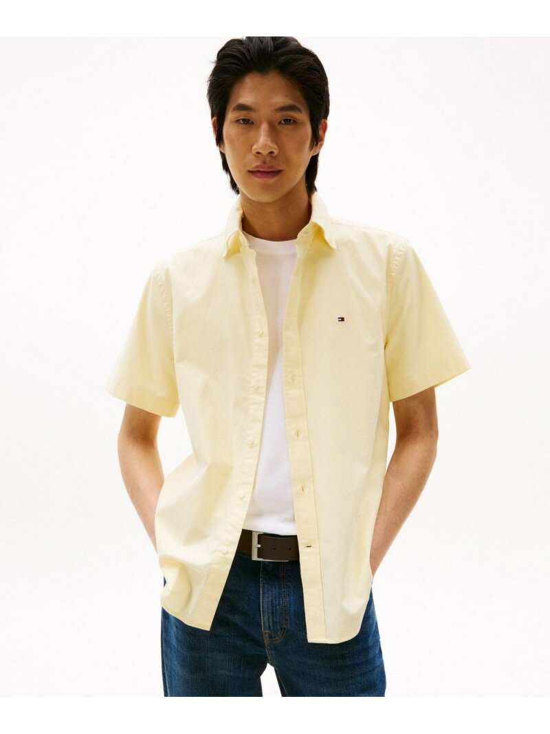 TOMMY HILFIGER オックスフォードソリッドショートスリーブシャツ トミーヒルフィガー トップス シャツ..