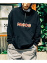 【SALE／10%OFF】NineMicrophones HALF ZIP SWEAT サブサエティ トップス スウェット・トレーナー ブラック グレー オレンジ【RBA_E】【送料無料】