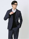 【SALE/50%OFF】TAKA-Q クロスストレッチ スリムフィット 2ボタンジャケット ヘリンボン紺(セットアップ可能) タカキュー スーツ・フォーマル ...