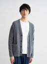 【SALE/50%OFF】three dots Men's crazy border vneckcardigan スリードッツ トップス カーディガン ベージュ...