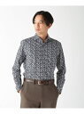 【SALE/20%OFF】CROWDED CLOSET コットンフラワープリントストレッチシャツ メンズ ビギ トップス シャツ・ブラウス ブルー レッド【RBA_E】【送料無料】(4)