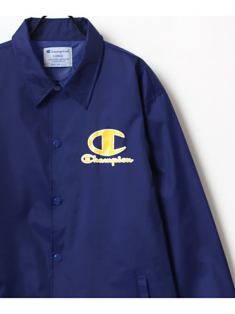 チャンピオン コーチジャケット メンズ 【SALE／30%OFF】Champion チャンピオン コーチジャケット メンズ ビッグシルエット ロゴ ラザル ジャケット・アウター ブルゾン・ジャンパー ネイビー ブラック【RBA_E】【送料無料】