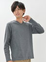 ALTAIR clothing int. (M)Vネックポンチロングスリーブカットソー アルタイル クロージング カットソー Vネックカットソー グレー ブラック ホワイト