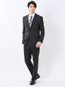 TAKA-Q Woolen Tec On スリムフィット 2ボタン2ピーススーツ チェック黒 【25SS】 メンズ セットアップ ジャケット ビジネス カジュア...