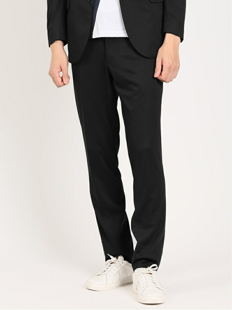 【SALE／46%OFF】m.f.editorial 軽量ジャージ レギュラーフィット ノータックパンツ 黒(セットアップ可能) タカキュー パンツ スラックス・ドレスパンツ ブラック【RBA_E】【送料無料】