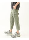 MK MICHEL KLEIN homme 【洗える / 快適高通気素材 】リネアーストレッチクロップドパンツ ミッシェルクランオム パンツ その他のパンツ グリーン カーキグリーン【送料無料】