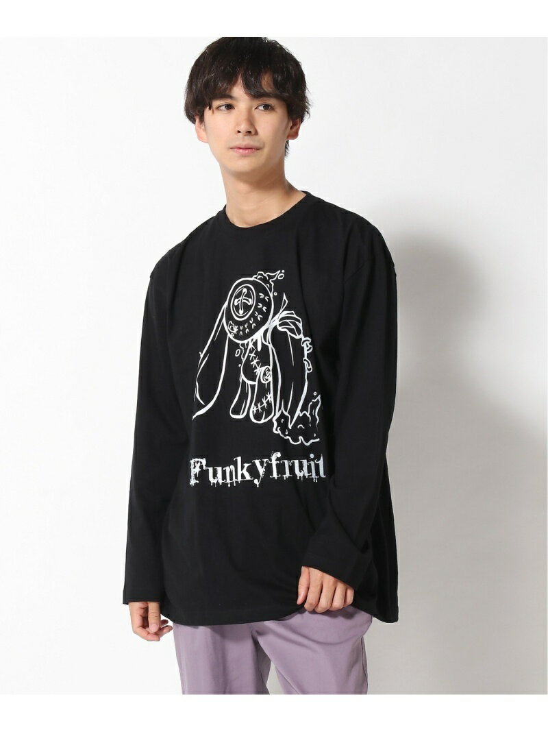 FUNKY FRUIT FUNKY FRUIT/(U)NMパペット長袖Tシャツ ファンキーフルーツ トップス カットソー Tシャツ ブラック ホワイト【送料無料】