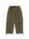 and wander oversized cargo pants 2 アンドワンダー パンツ その他のパンツ ブラック ベージュ【送料無料】