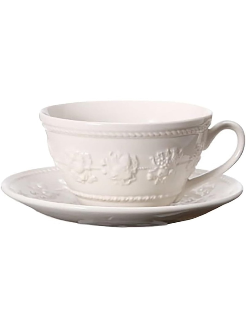 WEDGWOOD WEDGWOOD フェスティビティ アイボリー ティーカップ&ソーサー 約250ml ウェッジウッド 食器・調理器具・キッチン用品 グラス・マグカップ・タンブラー