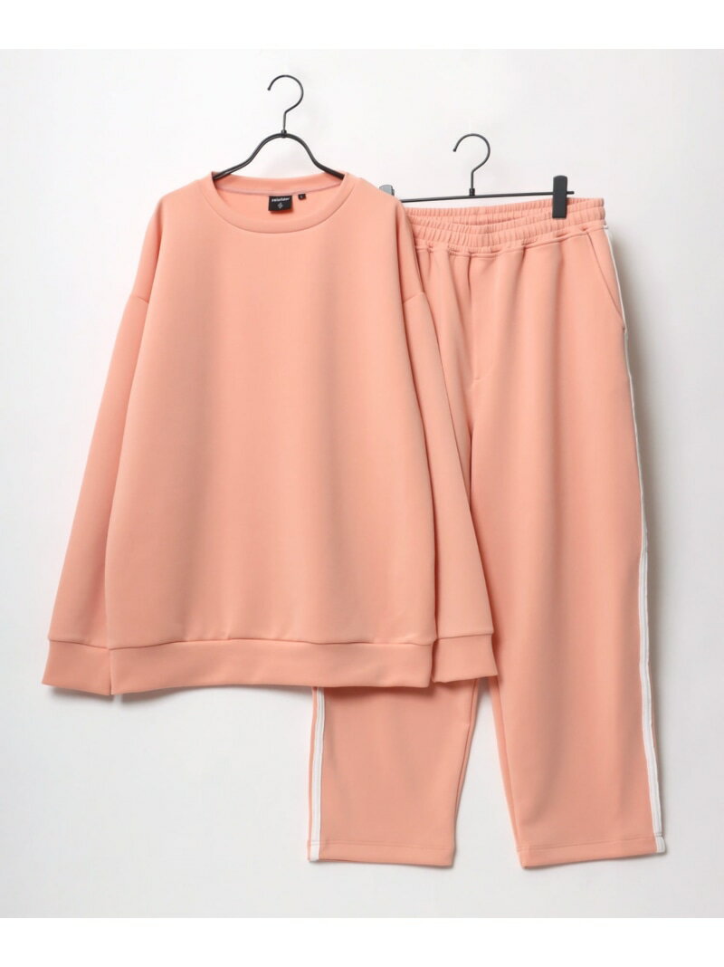 【SALE／25%OFF】Lazar ルームウェア メンズ オーバーサイズ スウェット ワイドパンツ セット ラザル インナー・ルームウェア その他のインナー・ルームウェア ブラック ブルー グレー グリーン レッド ブラウン オレンジ ベージュ ピンク パープル ネ【RBA_E】【送料無料】