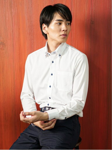 TAKA-Q 形態安定 吸水速乾 スタンダードフィット ボタンダウン長袖シャツ タカキュー スーツ・フォーマル Yシャツ・カッターシャツ TAKA-Q 形態安定 吸水速乾 スタンダードフィット ボタンダウン長袖シャツ タカキュー スーツ・フォーマル Yシャツ・カッターシャツ