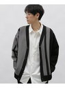【SALE/51%OFF】LAKOLE PEアシメストライプカーデ ラコレ トップス カーディガン ホワイト グリーン グレー【RBA_E】