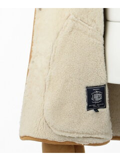 J. Press Shearling Jacket JROVYW0215: Beige J. Press Shearling Jacket JROVYW0215: Beige