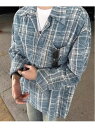 【SALE/65%OFF】NOWLE NOWLE/(M)【NOWLE】ヴィンテージ ウォッシュ チェック シャツ チェルカ トップス シャツ・ブラウス ブルー【...