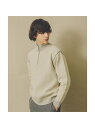 【SALE/20%OFF】ABAHOUSE LASTWORD ダブルフェイス モール ハーフジップ ニット アバハウス トップス ニット ホワイト グレー ベー...