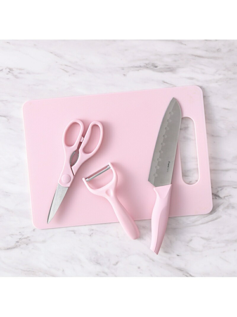 【SALE／20%OFF】Francfranc カッティングセット (4点セット) フランフラン 食器・調理器具・キッチン用品 その他の食器・調理器具・キッチン用品 ピンク【RBA_E】のサムネイル